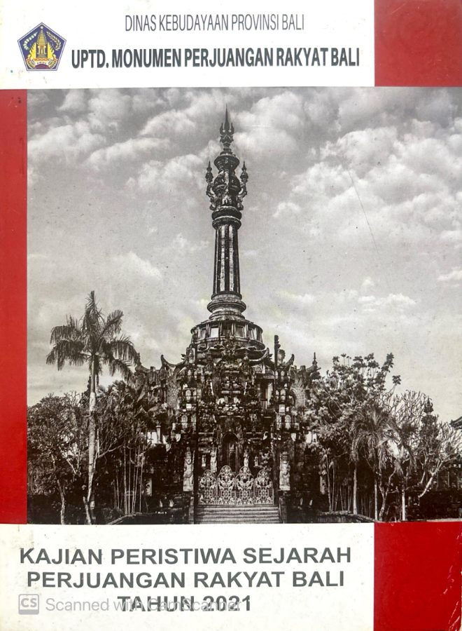 Sampul buku Kajian Peristiwa Sejarah Perjuangan Rakyat Bali Tahun 2021